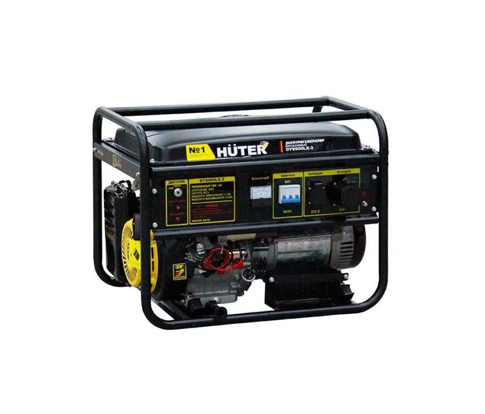 Электрогенератор HUTER DY9500LX-3 электрогенератор huter dy9500lx 3 pro электростартер 380в 220в