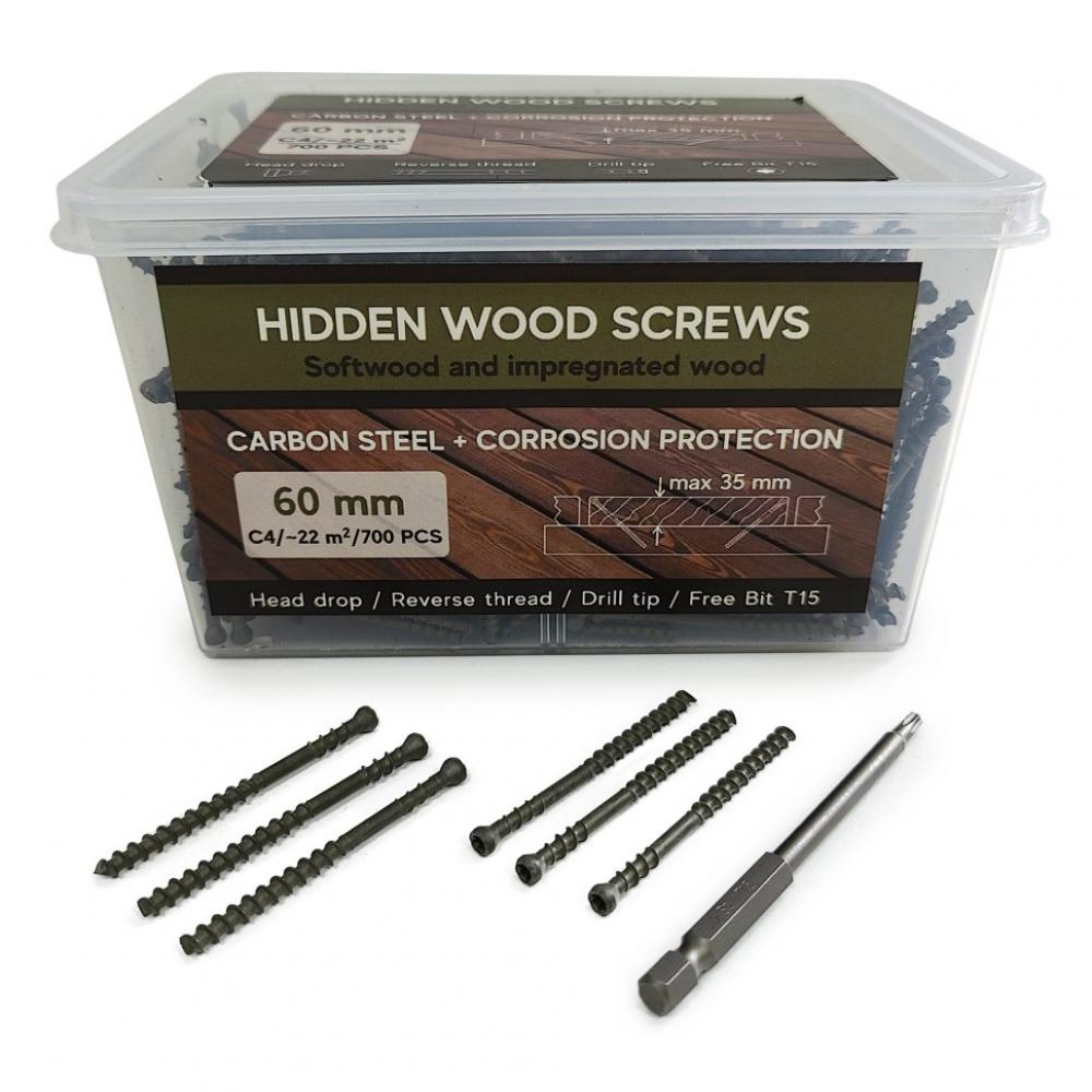 Саморезы Hidden Wood Screws C4 60 mm 700 шт full set of folding knife handle titanium alloy screws for benchmade mini adamas 273 knives diy making modify accessories nail