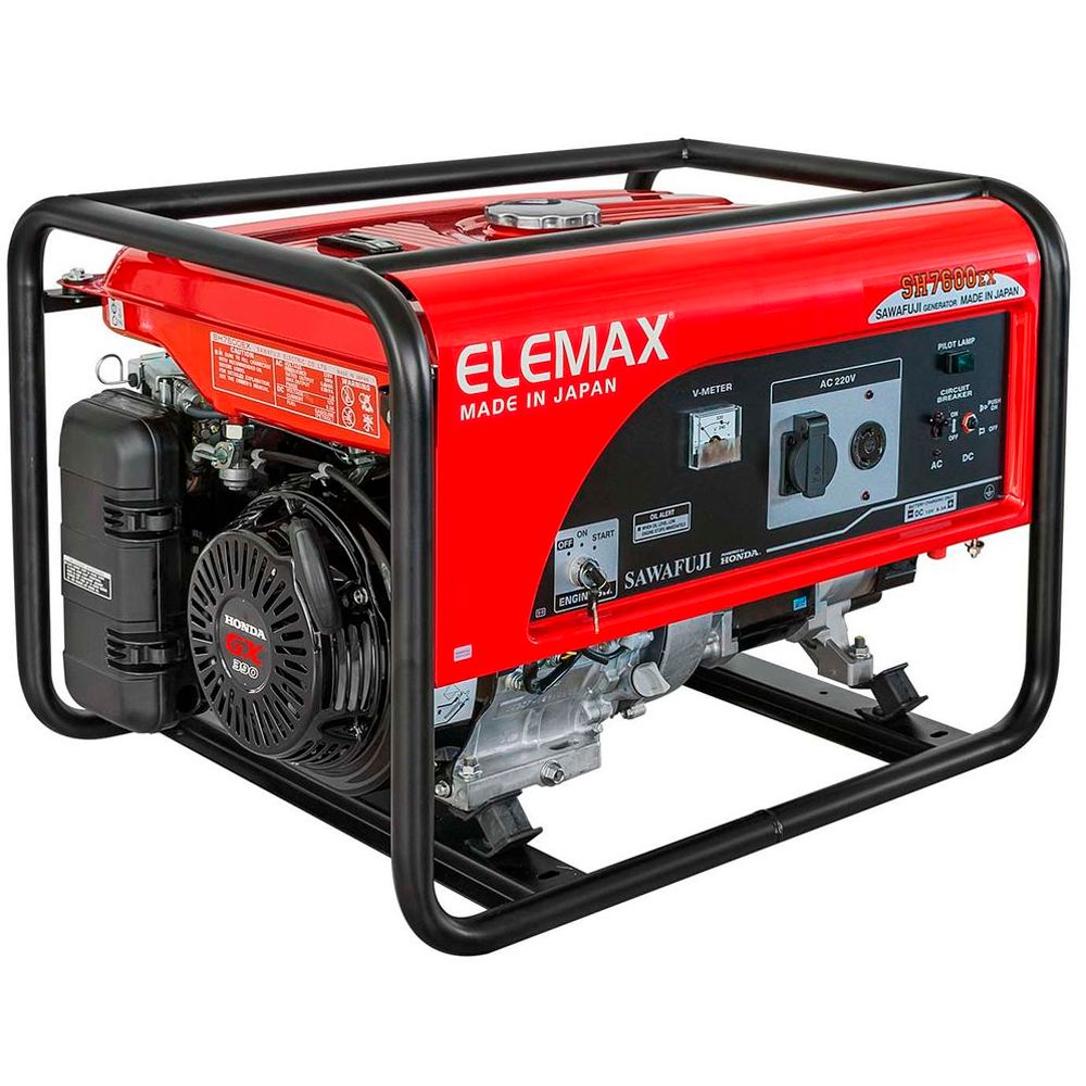 Генератор бензиновый Elemax SH 7600 EX-R (6,5 кВА) генератор бензиновый elemax sh 3200 ex r 2 6 ква