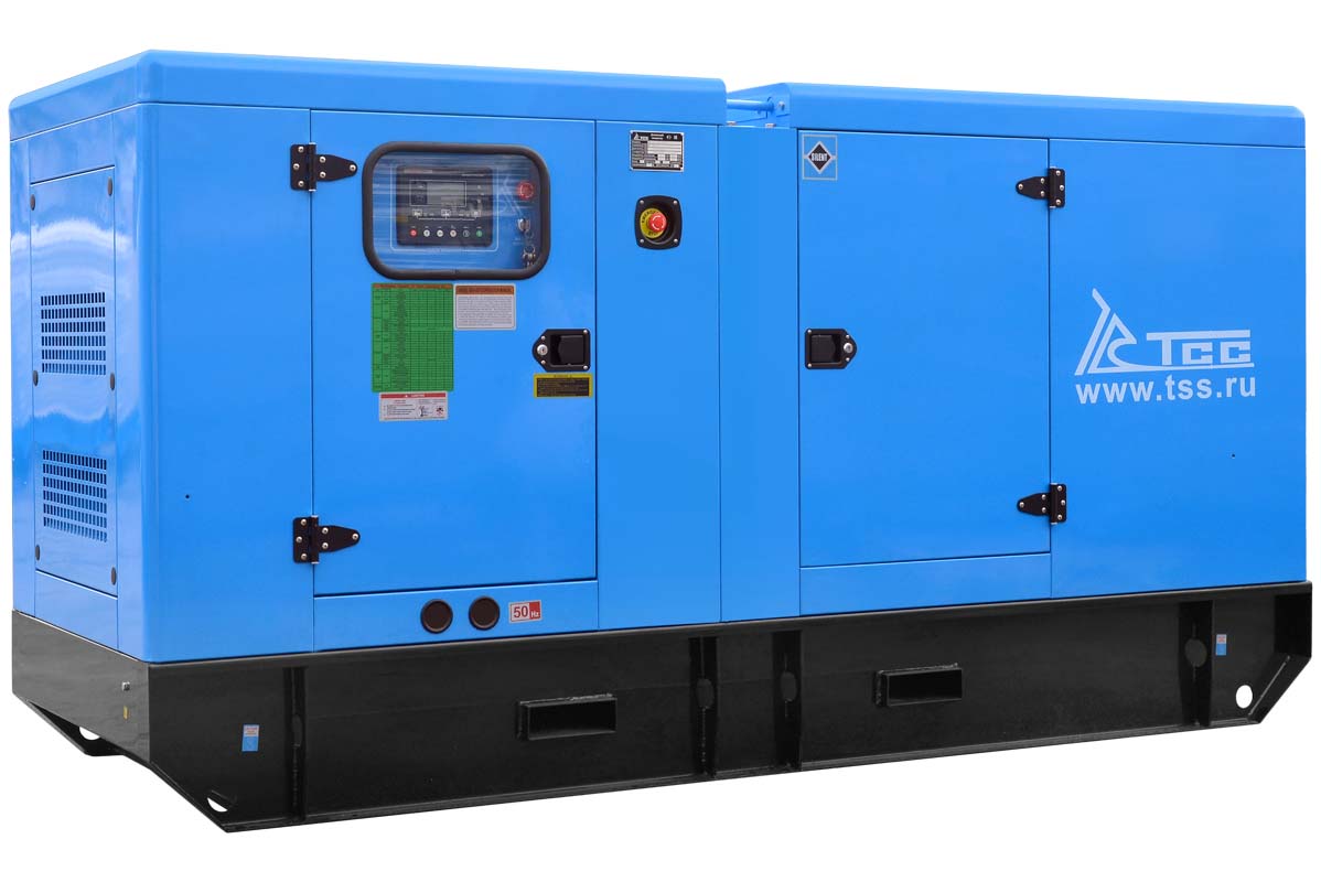 Дизельный генератор ТСС АД-100С-Т400 в шумозащитном кожухе дизельный генератор тсс ад 108c т400 1ркм15 в шумозащитном кожухе