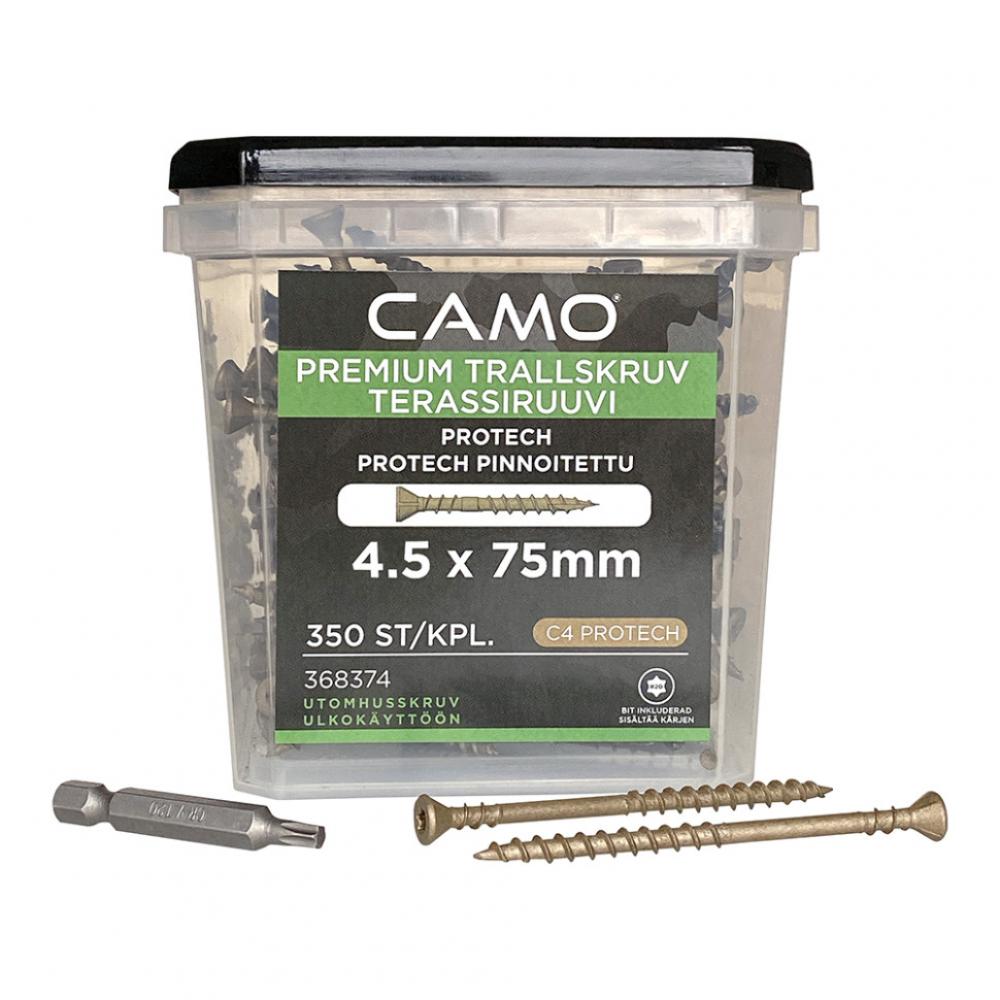 Саморезы CAMO ProTech C4 Premium Decking 4.5x75 mm T20 350шт саморезы camo protech c4 60 mm 700 шт