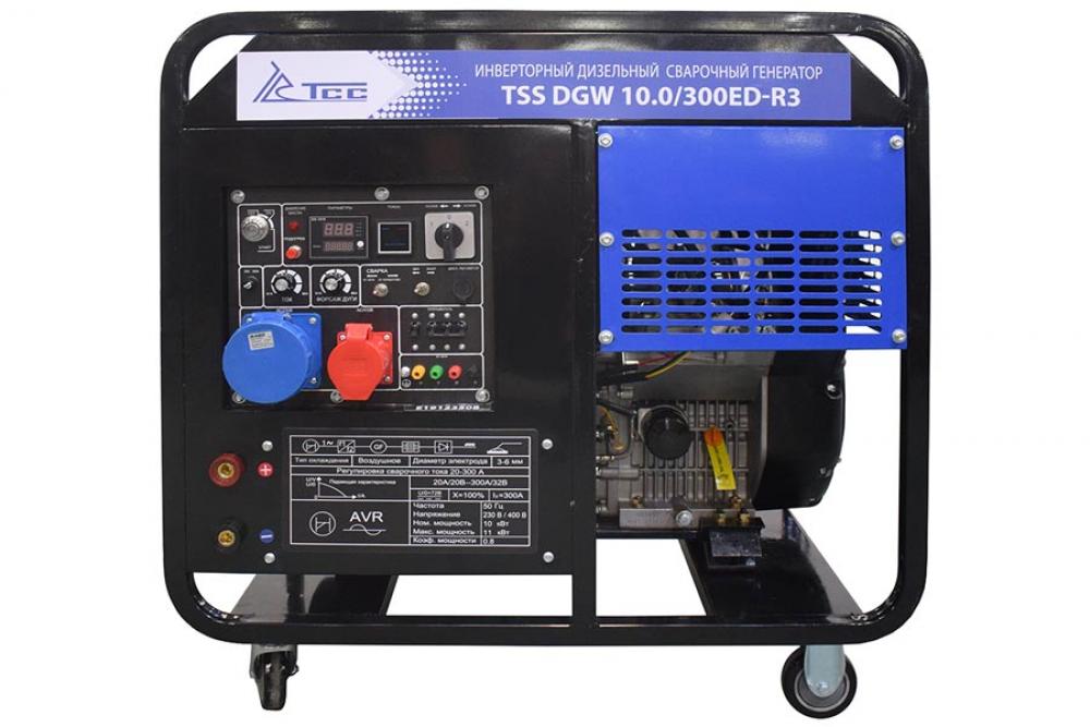 Инверторный дизельный сварочный генератор TSS DGW 10.0/300ED-R3 дизельный сварочный генератор tss pro dgw 3 0 250e r