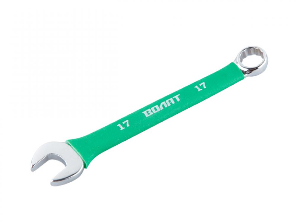 Ключ комбинированный 17мм в прорезиненной оплетке ВОЛАТ (16060-17) ключ комбинированный 10мм в прорезиненной оплетке волат 16060 10