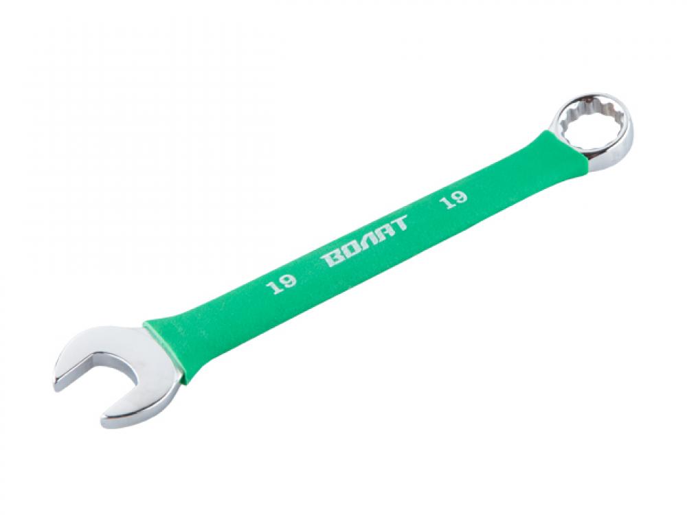 Ключ комбинированный 19мм в прорезиненной оплетке ВОЛАТ (16060-19) ключ комбинированный 10мм в прорезиненной оплетке волат 16060 10