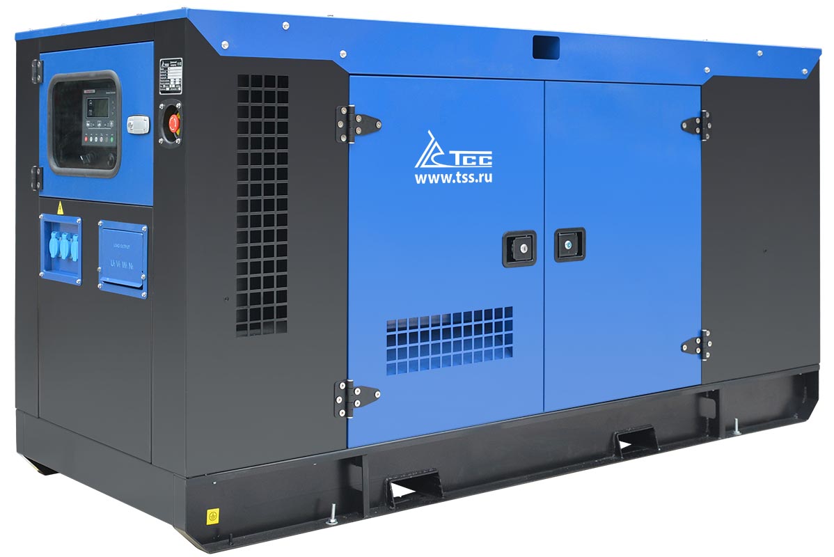 Дизельный генератор ТСС АД-40С-Т400 в шумозащитном кожухе дизельный генератор тсс ад 640с т400 1рм18