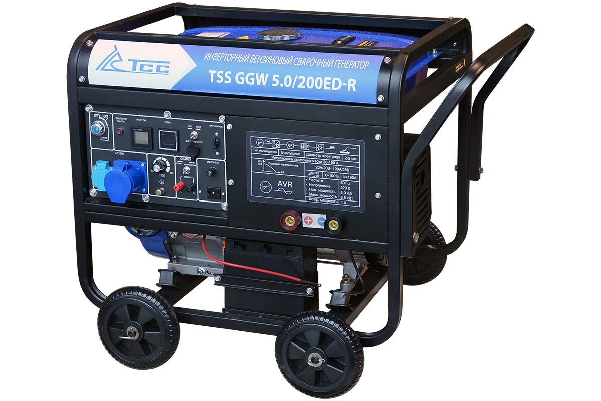 Инверторный бензиновый сварочный генератор TSS GGW 5.0/200ED-R инверторный генератор зубр