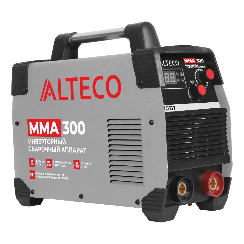 Сварочный аппарат Alteco MMA -300 аппарат для маникюра luazon lmh 03 6 насадок 35 вт до 30000 об мин бело чёрная