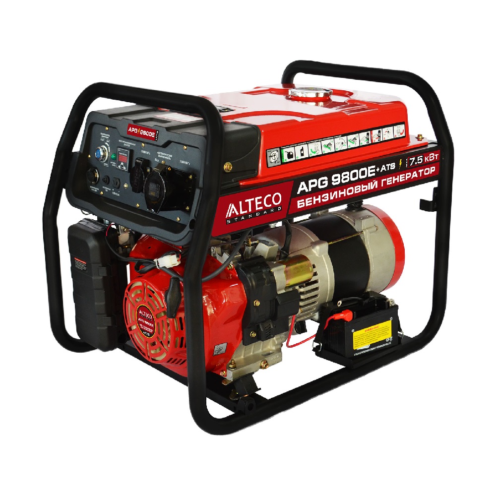 Бензиновый генератор Alteco APG 9800 E + ATS (N) аквариум diy система генератора co2 система генератора co2 с электромагнитным клапаном счетчик пузырьков и проверка
