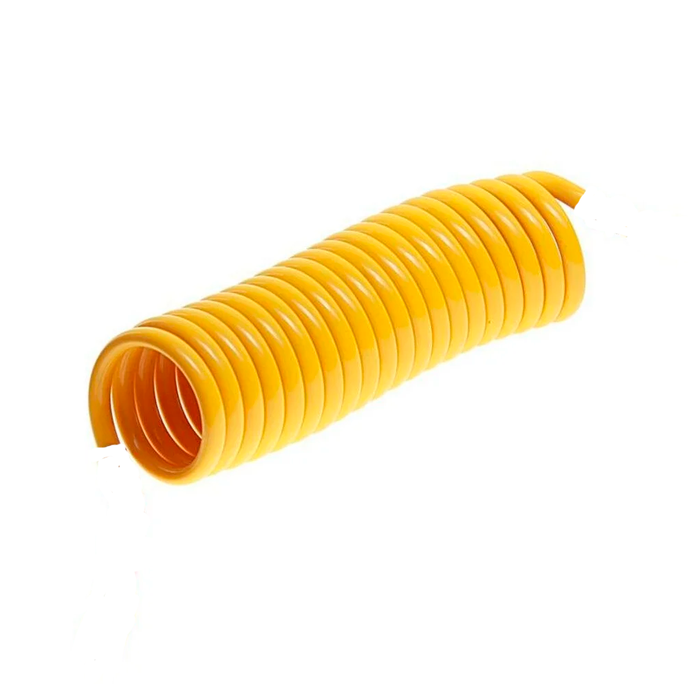 Трубка спиральная полиэстровая жёлтая HTR 8/6 Camozzi SH86G75 (L=7,5) трубка спиральная tpu 10 6 5 синяя без фитингов 6м