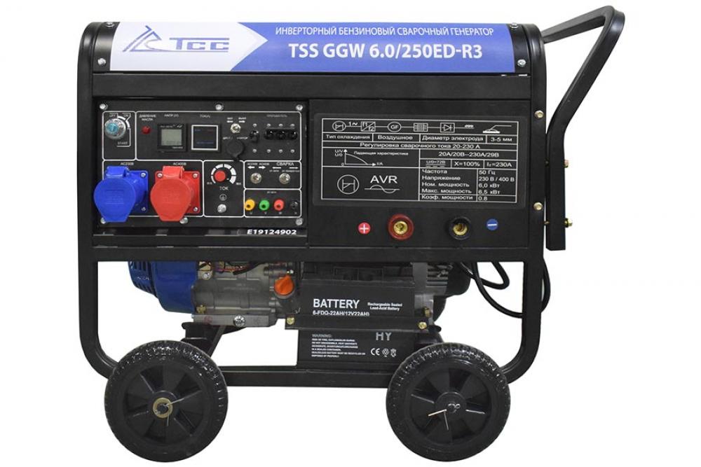Инверторный бензиновый сварочный генератор TSS GGW 6.0/250ED-R3 инверторный бензиновый сварочный генератор tss ggw 6 0 250ed r3
