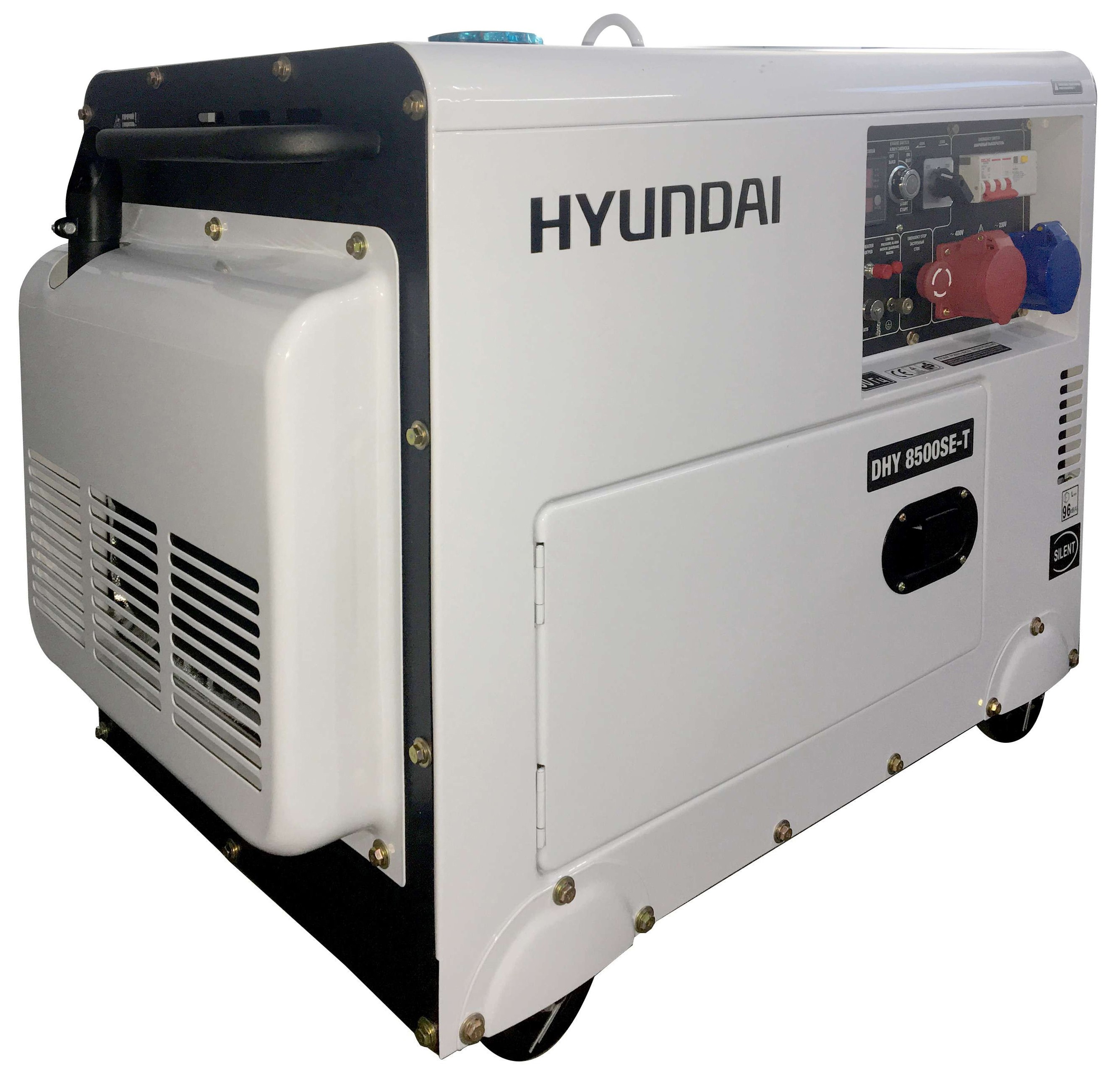 Дизельный генератор Hyundai DHY 8500 SE-T генератор гибридный газ бензин спец hg 8500 7 5 квт