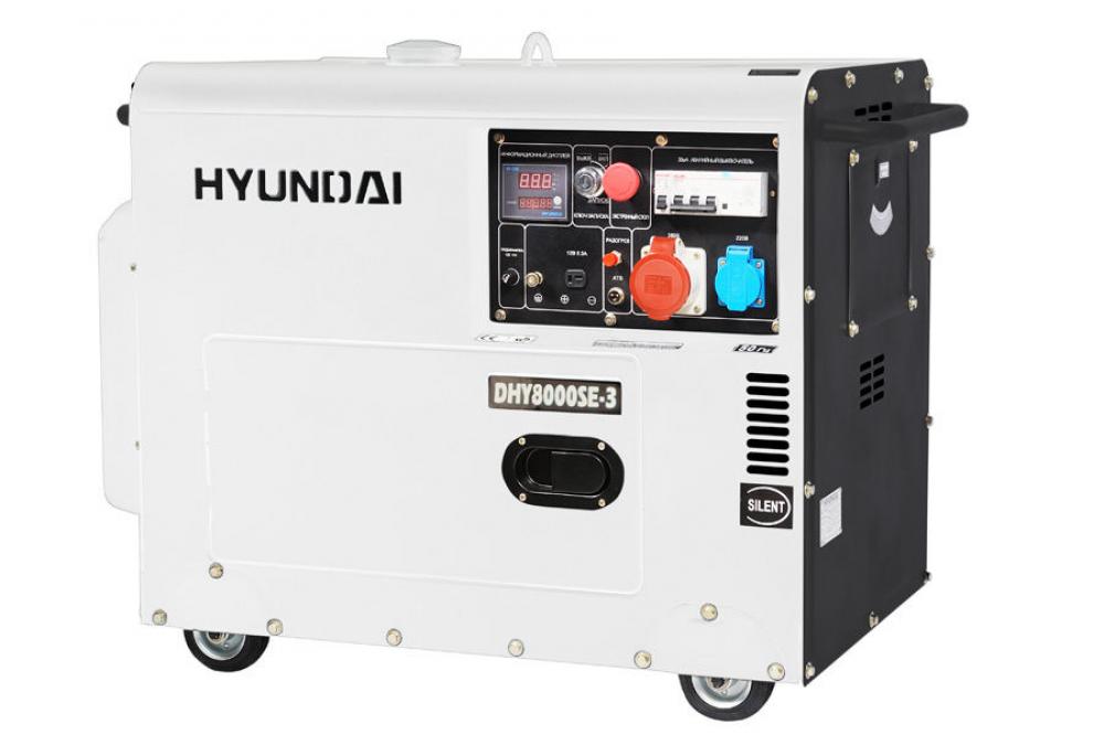 Дизельный генератор HYUNDAI DHY 8000SE-3 дизельный генератор hyundai dhy 8500 se 3