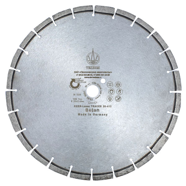Алмазный диск по бетону Техком КРС-500П алмазный диск по бетону 115x22 2мм 1шт