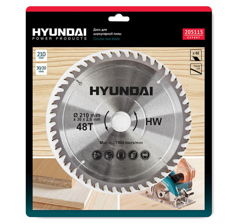Диск по дереву HYUNDAI для циркулярных пил D210мм 205115 диск по дереву hyundai для циркулярных пил d160мм 205105