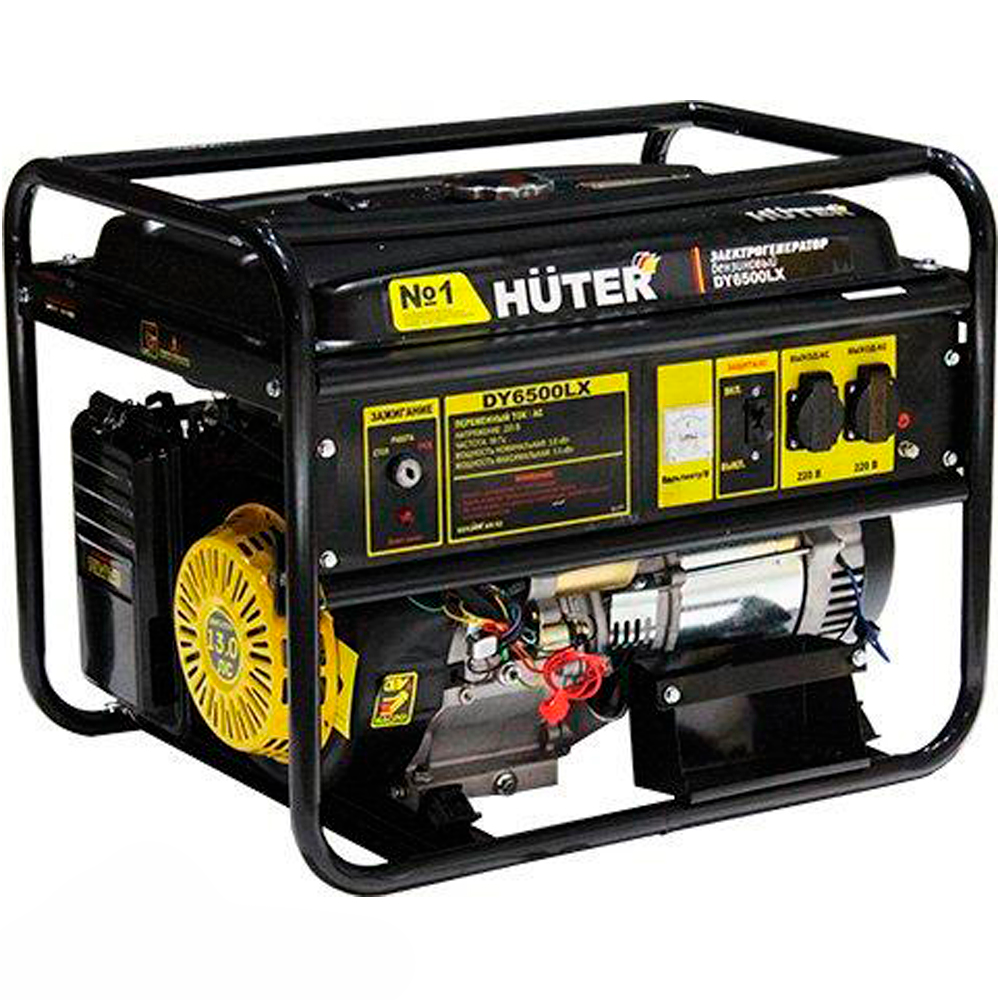 Электрогенератор бензиновый DY6500LX-электростартер Huter электрогенератор бензиновый dy6500lx с колёсами и аккумулятором huter