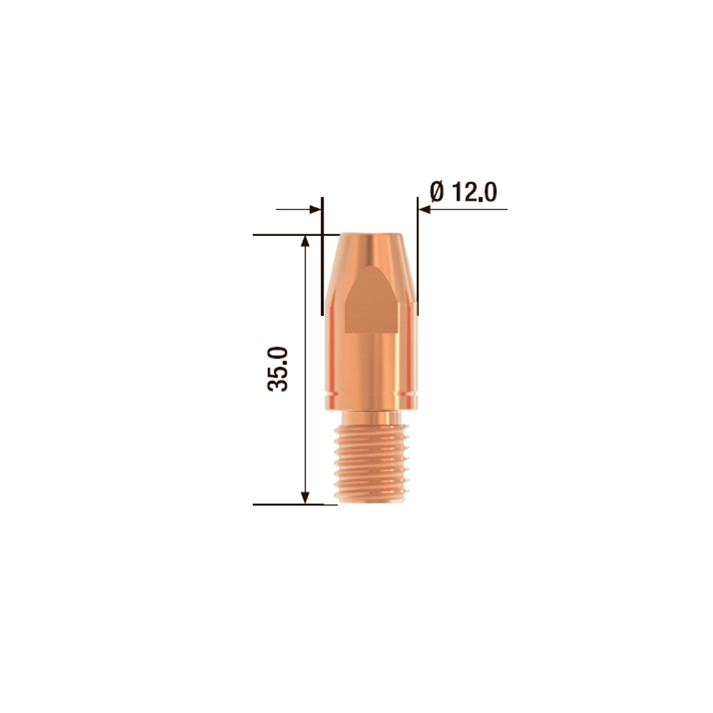 Контактный наконечник Fubag M10х35 мм CuCrZr D=1.4 мм (25 шт.) [FB.CTM10.35-14] контактный наконечник m8х30мм al d 1 2мм 20шт