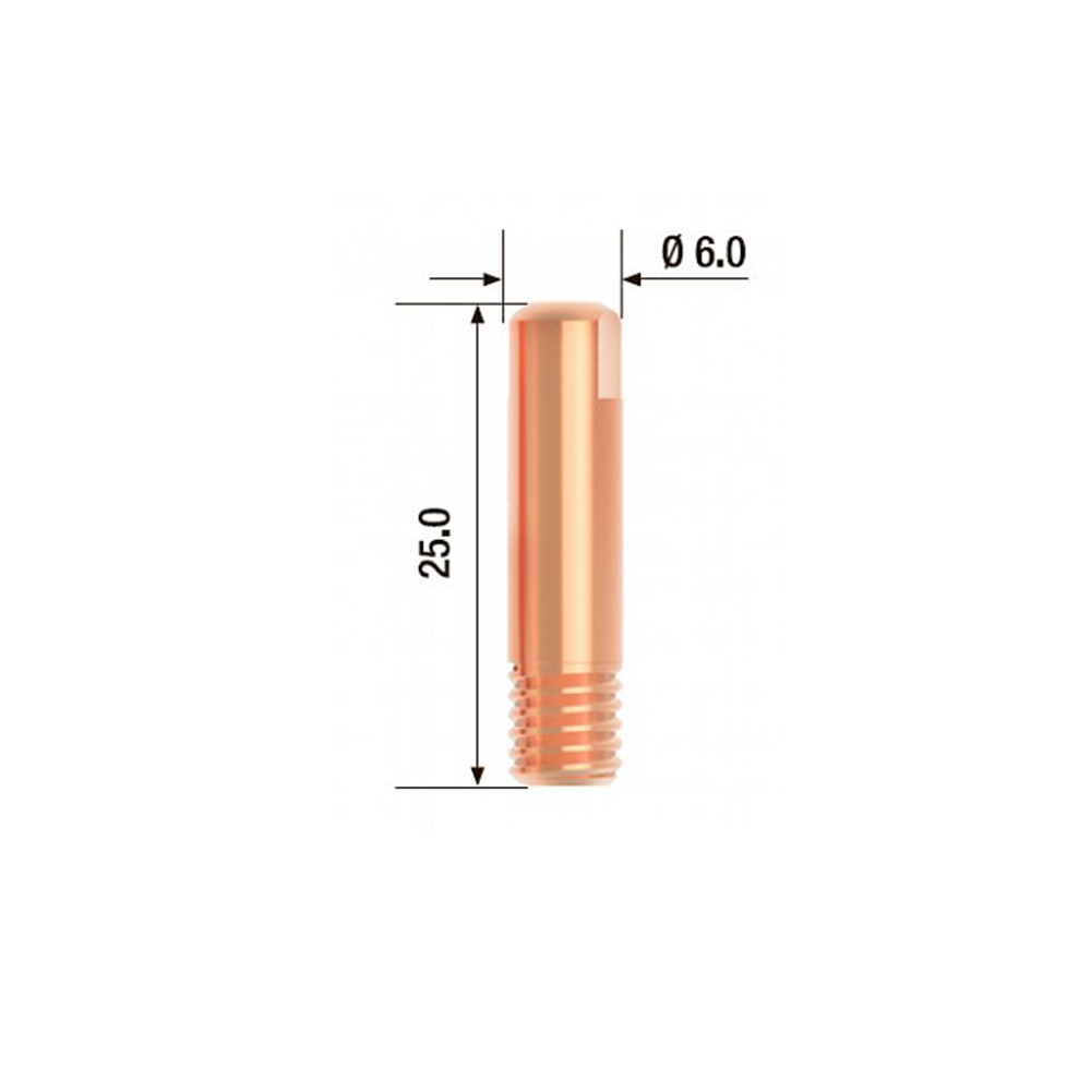 Контактный наконечник Fubag M6х25 мм ECU D=0.9 мм (25 шт.) [FB.CTM6.25-09] наконечник рубашки для переключателя sram 4mm aluminium 100шт уп 00 7115 004 000