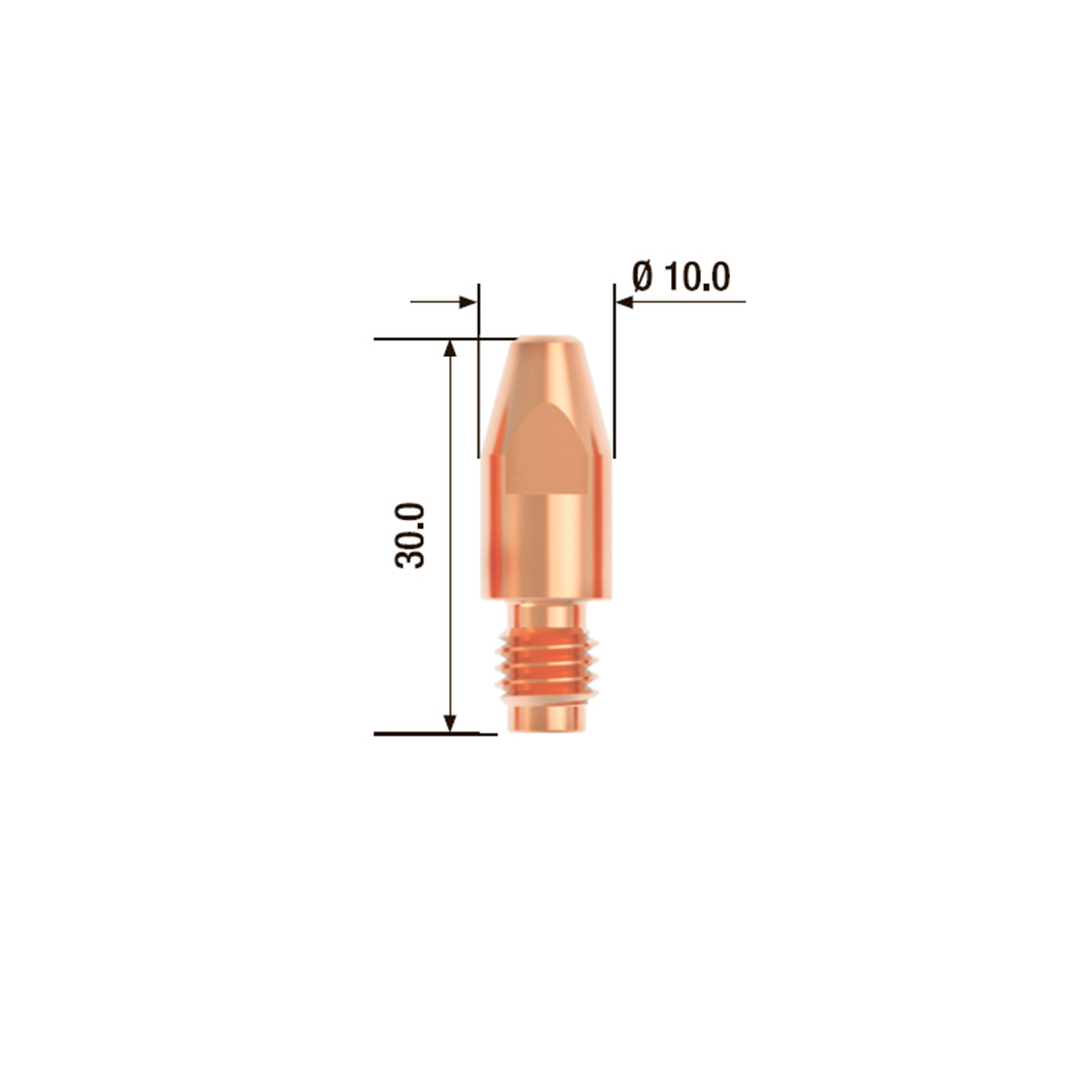 Контактный наконечник Fubag M8х30 мм ECU D=0.9 мм (25 шт.) [FB.CTM8.30-09] наконечник telwin 722416