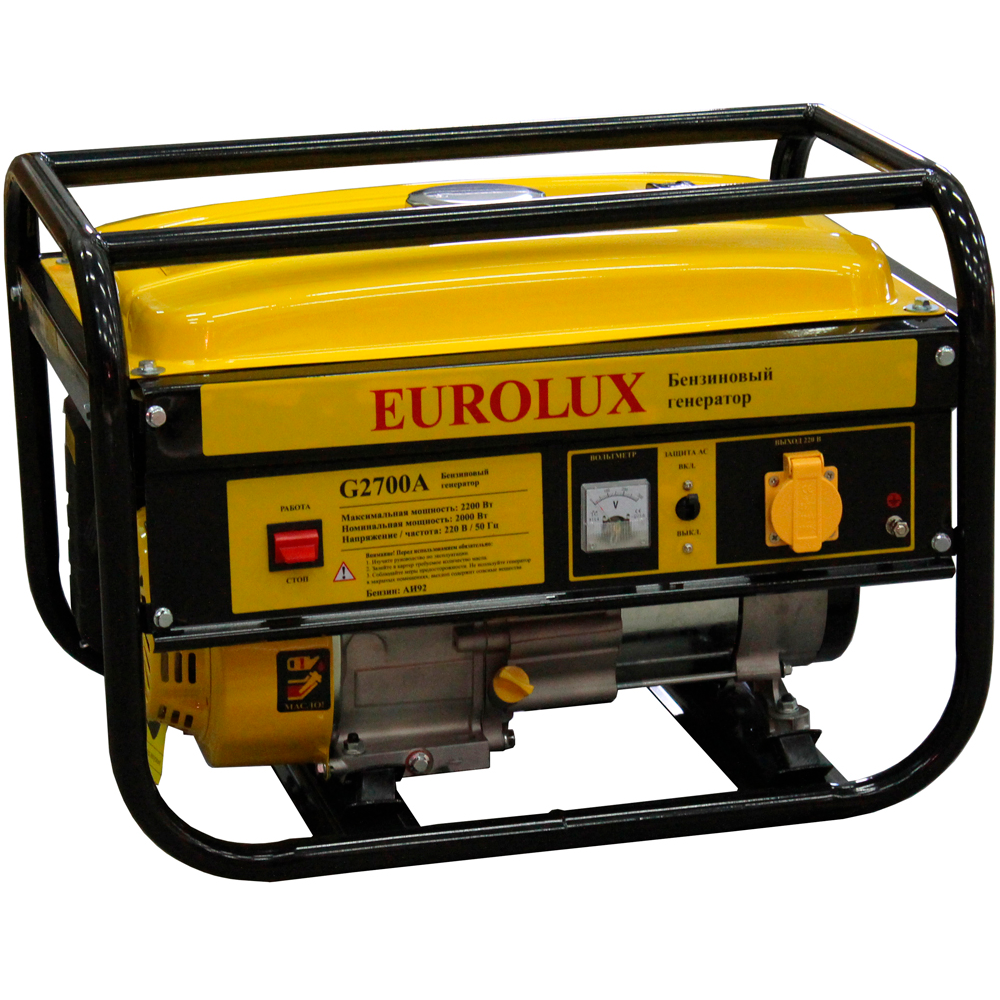 Электрогенератор бензиновый G2700A Eurolux электропила els 1500p eurolux