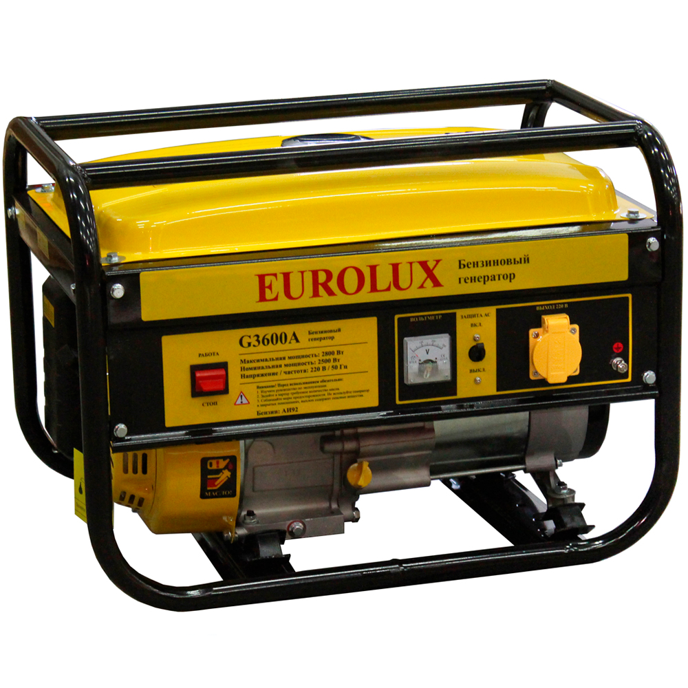 Электрогенератор бензиновый G3600A Eurolux электрогенератор бензиновый g2700a eurolux