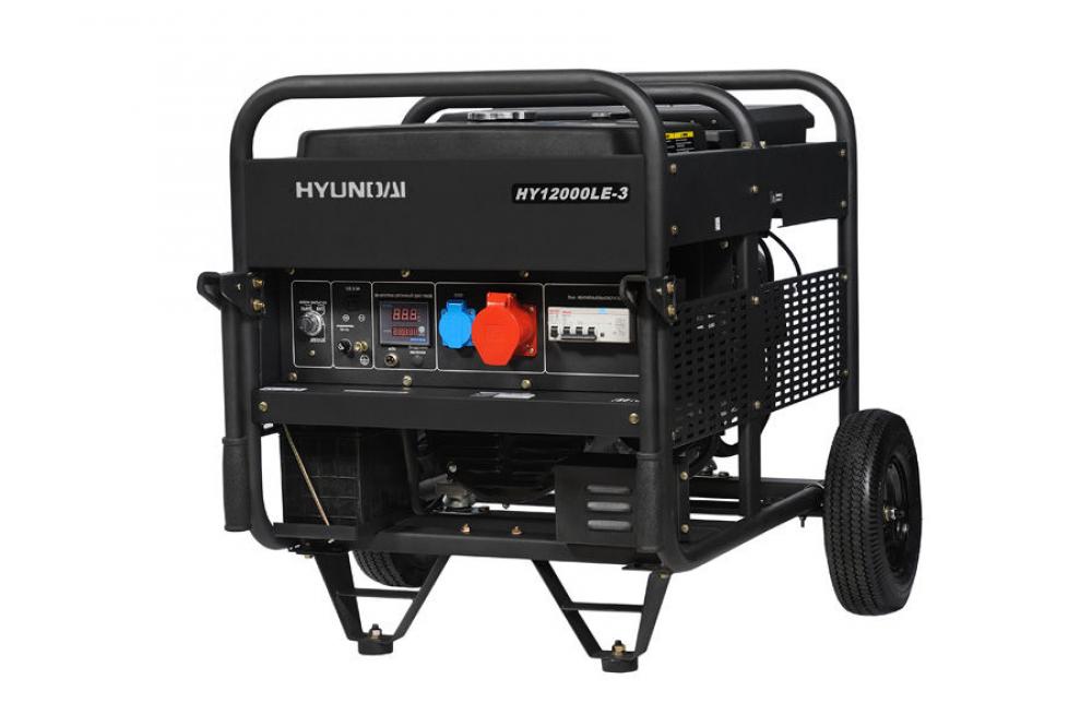 Бензиновый генератор HYUNDAI HY 12000LE-3 бензиновый генератор hyundai hhy 7020fe ats с автозапуском