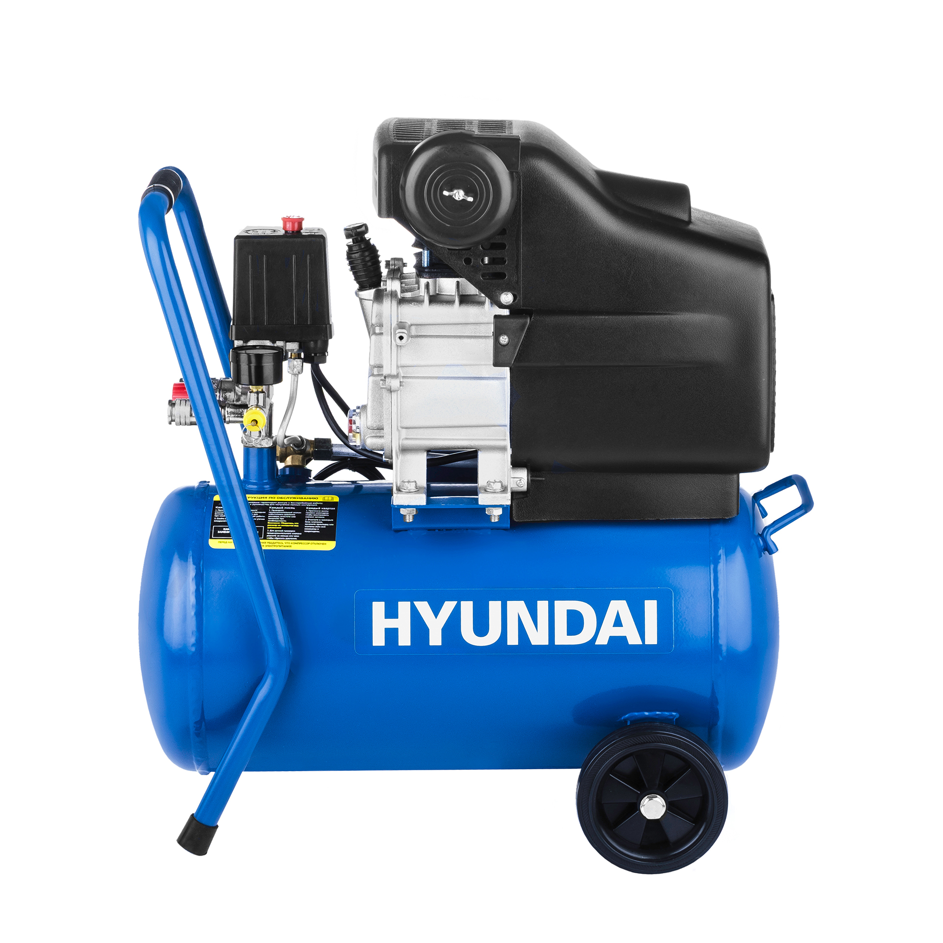 Воздушный компрессор масляный Hyundai HYC 2324 компрессор воздушный безмасляный 200 л мин 24 л 1500 вт зубр