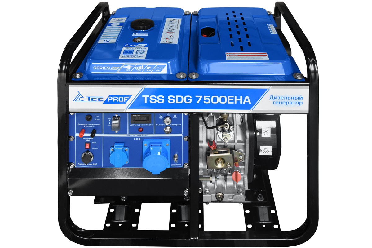 Дизель генератор TSS SDG 7500EHA крышка на кнопку запуска двигателя tilta engine button cover чёрная tl ebc b