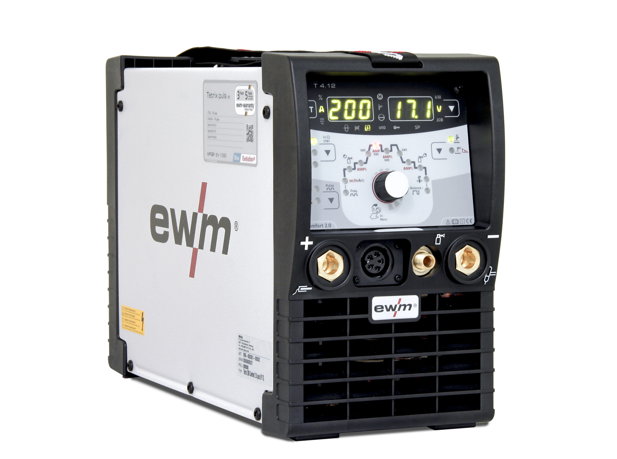 Сварочный инвертор EWM Tetrix 200 DC Smart 2.0 puls 5P сварочный инвертор ewm tetrix 300 ac dc smart 2 0 puls 8p tm