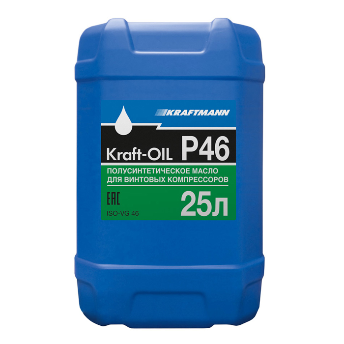 Масло компрессорное KRAFT-OIL P46/25л компрессорное масло shell corena s3 r68 20л