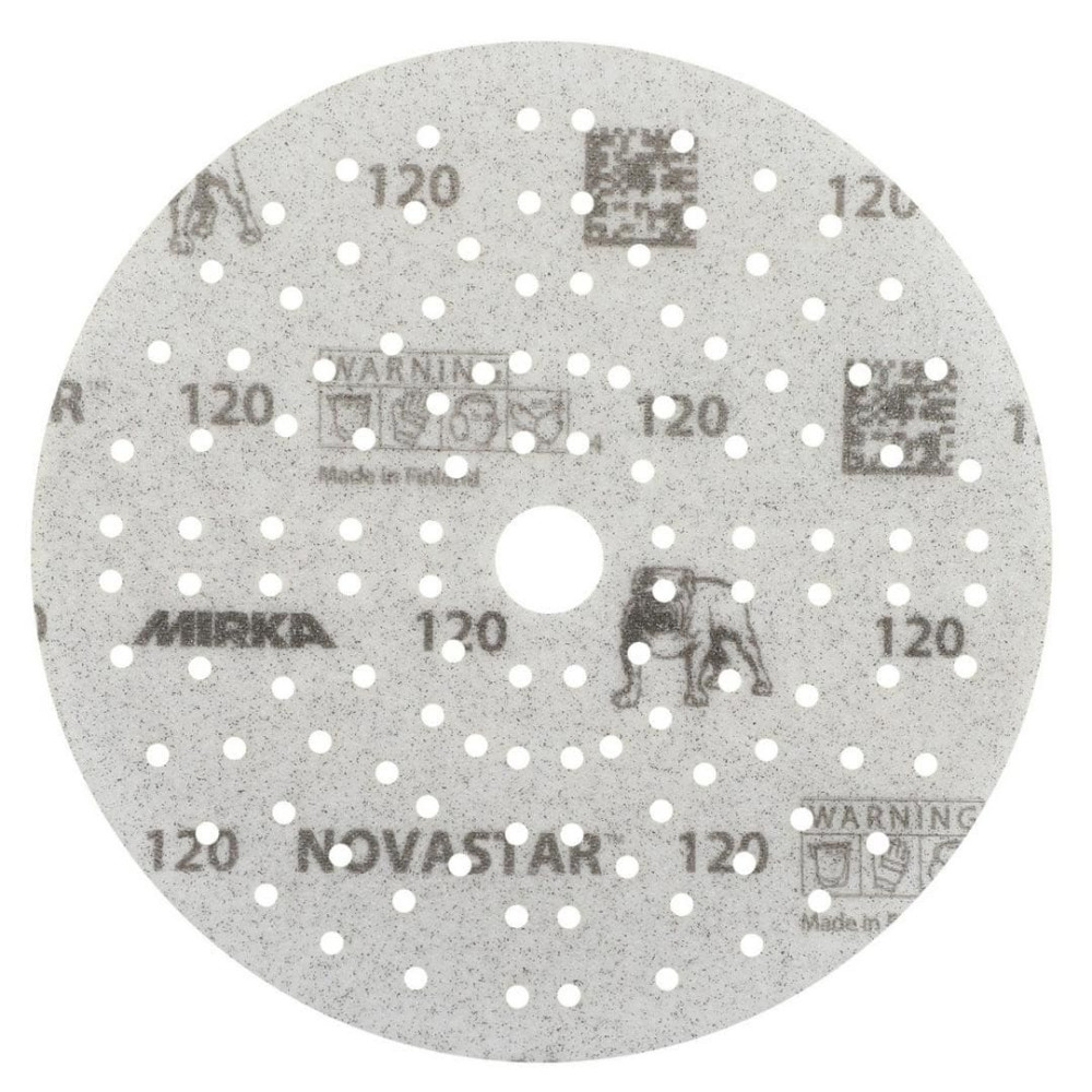 Шлифовальные круги Mirka Novastar Ø 150 мм P120 (121 отверстие) [FG6CH09912] шлифовальные листы mirka gold 230х280 мм p80