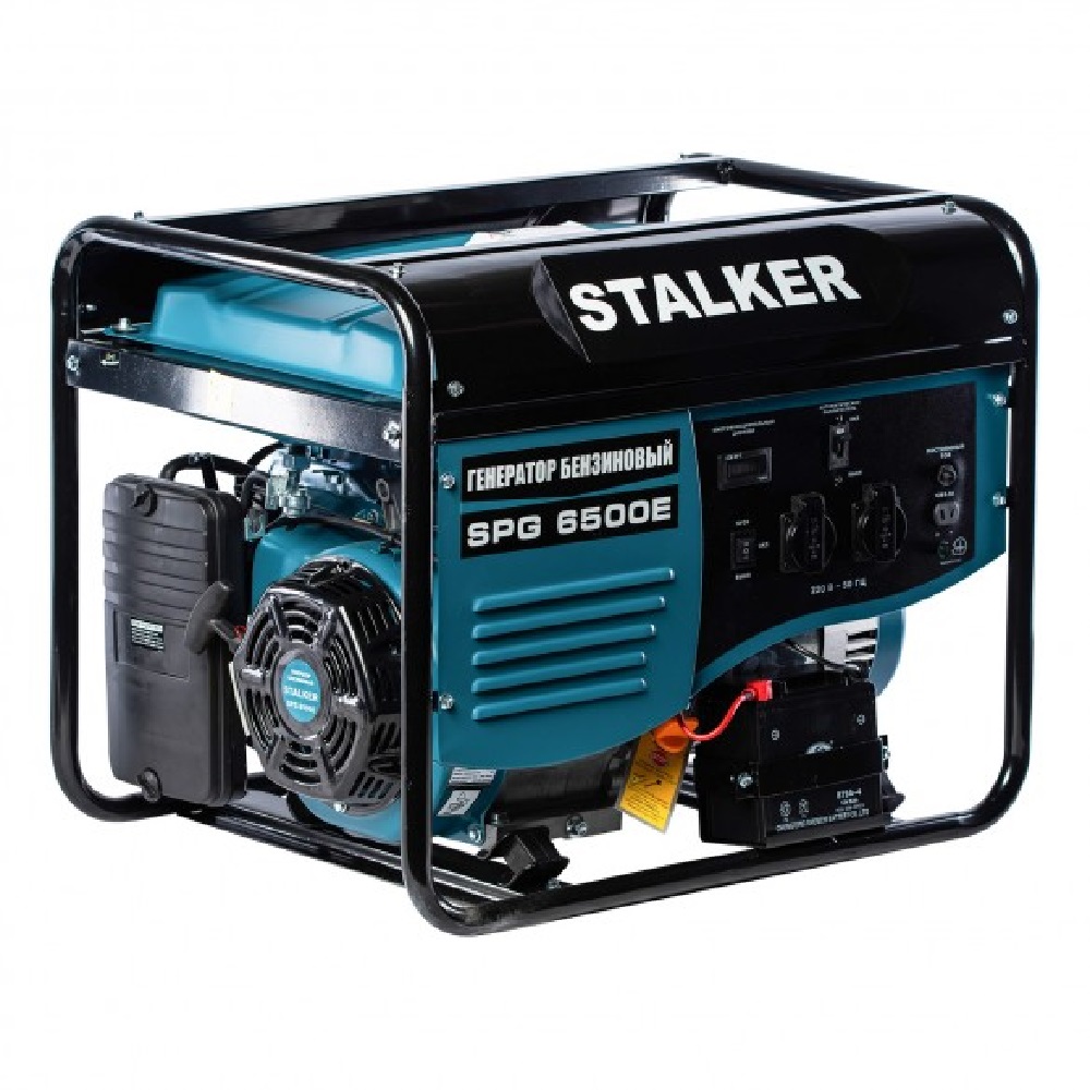 Бензиновый генератор Stalker SPG 6500 E генератор бензиновый elemax sh 6500 ex rs 5 8 ква