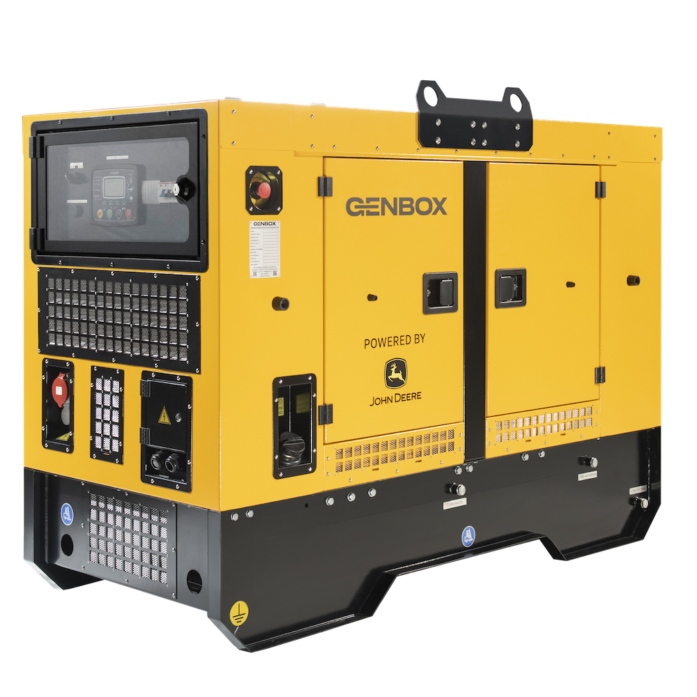 Дизельная электростанция GENBOX JD32-S в еврокожухе дизельная электростанция genbox kbt16m 3000 на раме