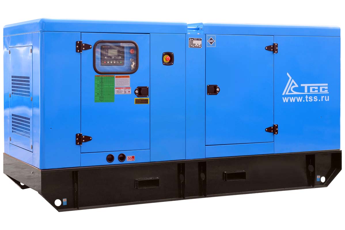 Дизельный генератор ТСС АД-120С-Т400 в шумозащитном кожухе резервный дизельный генератор мд ад 150с т400 1рм29