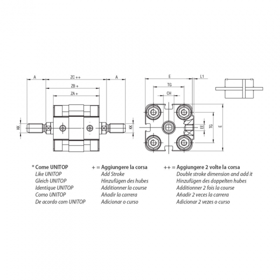 Пневмоцилиндр 20х25 Aignep WJM0200025, компактный