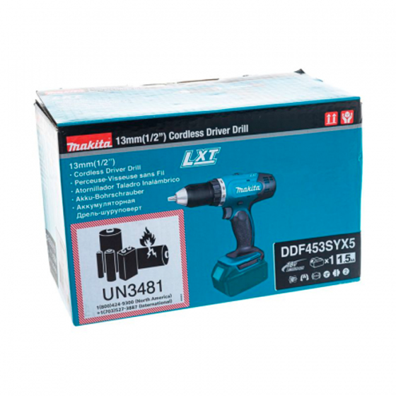 Аккумуляторная дрель-шуруповёрт Makita DDF453SYX5