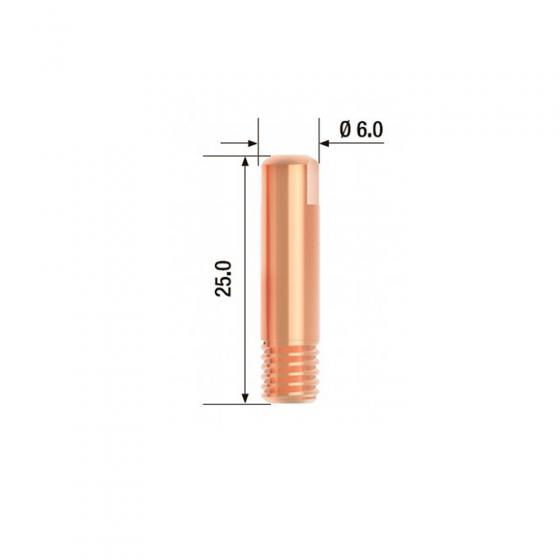 Контактный наконечник Fubag M6х25 мм ECU D=0.9 мм (25 шт.) [FB.CTM6.25-09]